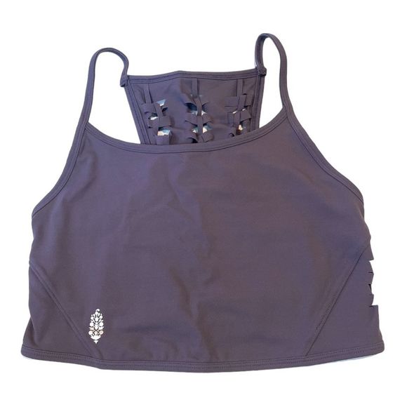 Free People Movement Revelations Crop Top Dark Purple Size Small - Picture 1 of 8
